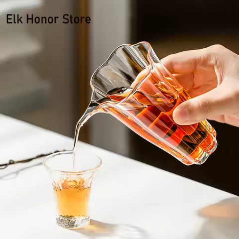 145ml Creative Flower Language Thickened Glass Tea Pitcher Household High Temperature Resistant Just