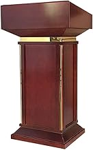 YWAWJ Restaurant Solid Wood Podium Mobile Stand Up Desk Ajustable Laptop Muti-Purpose Podium Desk Office Reception Desk