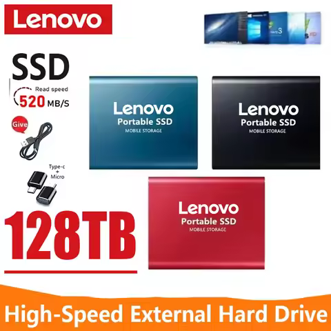 Lenovo Portable 1tb External Hard Drive High Speed External SSD Mini Hard Disks 1tb Solid State Hard