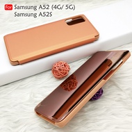 Carristo Samsung Galaxy A52 4G / A52 5G / A52S Delight Mirror Flip Case Cover Stand Pouch Leather Ca