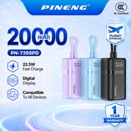 3C CCC Pineng PN-739SPD 22.5W 20000mAh w/ Fast Charge Detachable Cables PN739S Pineng Powerbank