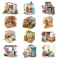 ❃❋Robotime DIY Wooden Miniature Dollhouse 1:24 Handmade Doll House Model Building Kits Toys