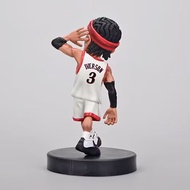 Domestic NBA Basketball Star Iverson No. 3 White Q Version Doll Figure Decoration Model Chassis