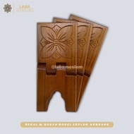 Quran Stand - Quran Stand Quran Stand with Ceplok Flower Motif Quran Holder