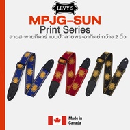 Levy's Leathers MPJG-SUN Guitar Strap SUN Embroidery Width 2" Length 57" 1 ** Made in Ca