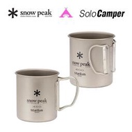 日本snow peak雪峰450600ml大logo鈦杯可疊戶外露營咖啡杯馬克