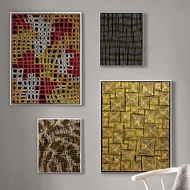 Abstract Curve Poster Aboriginal Artwork By Adam Reid Wall Art Picture Modern Canvas Painting For Li