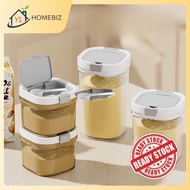 Bekas Kedap Udara Serbuk Susu | Bekas Simpanan Dengan Sudu & Pengikis, Sesuai Untuk Makanan & Guna S