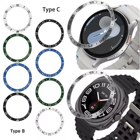 For Samsung Galaxy Watch 7 Ultra 47mm Bezel Ring Metal Protecive Case Cover For Galaxy Watch 7 40 44
