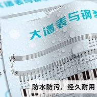 （新品）Piano Score Table Wall Stickers Staff Score Contrast Wall Chart Piano Keyboard C//8.6❦