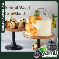 YAMU Cake Display Wood Cake Stand Wooden Cake Stand Birthday Round Cake Stand Cake Display Stand Woo