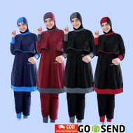 Baju Renang perempuan wanita dewasa Muslim Muslimah Syari Polos Jumbo