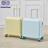 XIMESHAO สีสำหรับไอศครีม เคสบอร์ดดิ้ง18นิ้ว ที่วางแก้ว ล้อเงียบ กระเป๋าเดินทางสำหรับเดินทาง ง่ายๆ กล่องสำหรับเดินทาง กรณีรถเข็นรหัสผ่าน ชาย/หญิง