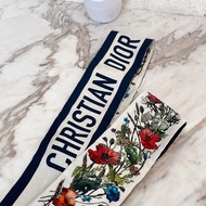 絕美斷貨款✨Christian Dior twilly法式印花雙面藍白配色絲巾