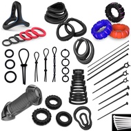 50 Styles of Silicone Penis Ring Set for Men, Amortoy 7 PCS Men’s Cock Rings Penis Sleeve Shaft for Erection Enhancing, Soft Stretchy Male Sex Toys, Adult Toys for Couples