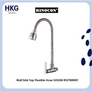 RINOCON Wall Sink Tap Flexible Hose SUS304 RSS788WST