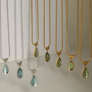 Water Drop Blue Ocean French Clavicle Chain