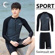 Swimsuit for women and Man Long sleeved Mens 2 piece Swimwear Beach wear Swimming suit Surfing suit 