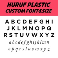 Huruf Nombor Plastik Custom Font &amp; Saiz Untuk Hiasan DInding Sign Waterproof