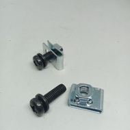 LIP CLAMP BOLT 10 M6 KIP PLATE + BOLT M6X20, JP 1 SET OF BOLT AND STICK NUT BODY M6 BBS