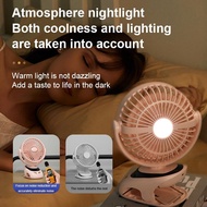 Clip Fan 15000mAh Rechargeable Clip-on Fan with Night Light Portable Mini Fan Desk Electric FanRecha