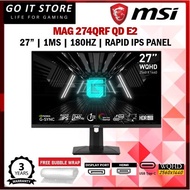 MSI MAG 274QRF QD E2 (27", WQHD, 180Hz, 1ms, RAPID IPS) Flat Gaming Monitor