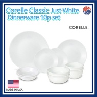 Corelle USA Just White 10p Set/Corelle USA set/Plate Set/ Dinnerware Corelle set/Large Plates/ Corelle Kitchen /Corelle Dining Sets/Large bowl /Corelle bowl/Corelle set/flower dinnerware