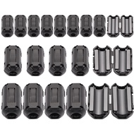 20 Pcs (Black) RFI EMI Noise Suppressor Cable Clip for 5mm/ 7mm/ 9mm Diameter Cable