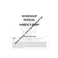 Honda MBX125F / MBX 125F 1983 - 1986 Workshop Service Manual