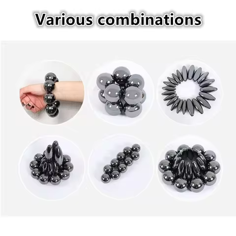 10-30mm Strong Magnetic Large Magnet Ball Beads Bracelet Stress Relieving Stone Natural Hematite DIY