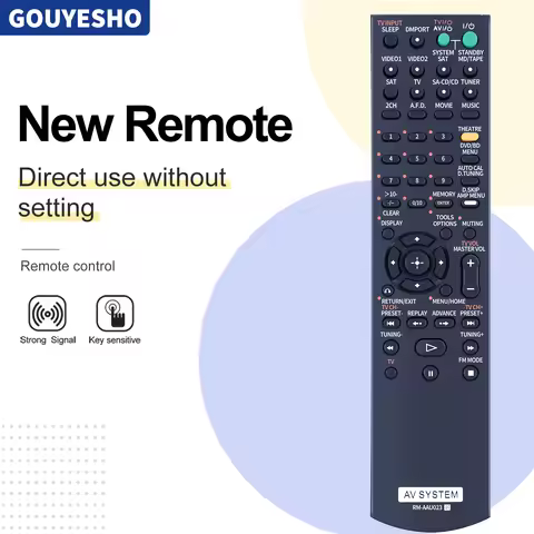 New RM-AAU023 fit for Sony Blu-ray DVD Receiver Remote Control HT-SF2300 HT-SS2300 HT-DDW7500 STR-DH