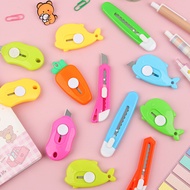 Cute Mini Paper Cutter Knife Retractable Art Knife Box Parcel Opener Student Office Stationery