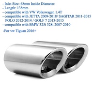 Exhaust Muffler Tips For Audi A1 A3 A4 A5 A6L Q3 Q5 Q7 For Golf 6 7 For VW Tiguan Passat For Skoda O
