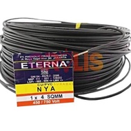 (Tersedia) Kabel Eterna NYA 1x4 Roll 100 Meter Kabel Listrik 1 Tembaga