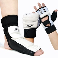 【SALES】 Taekwondo Gloves Karate Sparring Gear Hand Leg Protector Set Shin Guard Knee Warmer Women Palm Boxing Foot Shoes MMA Adult Kids