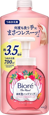 花王 Biore The Hand 泡沫洗手慕斯 補充包 700ml（絲絨玫瑰香）