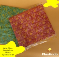 Kantong plastik kresek MOTIF BATIK 28x47 cm isi 40 lembar | Kresek Batik Cantik