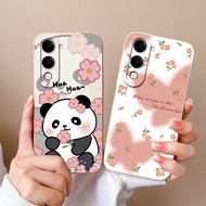 Cases For Vivo Y19 Y19E Pink Butterfly Panda Camera Protection Durable Shockproof Camera Protection 