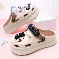 FENTINA Sandal Slop Wanita Sepatu Wedges Sol Tebal Sandal Baim Wedges Baim Wanita Anti-selip