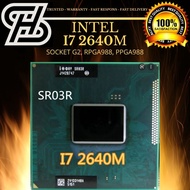 Intel I7 2640M - 2.80GHz UP TO 3.50GHz TDP 35W - INTEL HD GRAPHICS 3000 - SOCKET G2 / 988B rPGA / PP