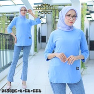 KAOS LENGAN 7/8 WANITA //KAOS POLOS ATASAN OVAL LENGAN 7/8 TERBARU // ATASAN HIJABTRENDY// ATASAN PO