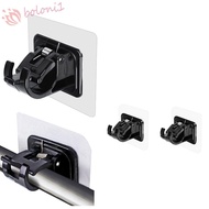 [READY STOCK] 2pcs Curtain Rod Bracket, Self-Adhesive Nail-Free Curtain Rod Holder, No Drill Wall Hanging Black Adjustable Curtain Rod Hook Bathroom