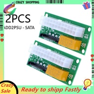 2PCS Dual PSU Adapter ATX 24Pin to Power Sync Card ADD2PSU Riser Extender Adapter for BTC Miner Mini