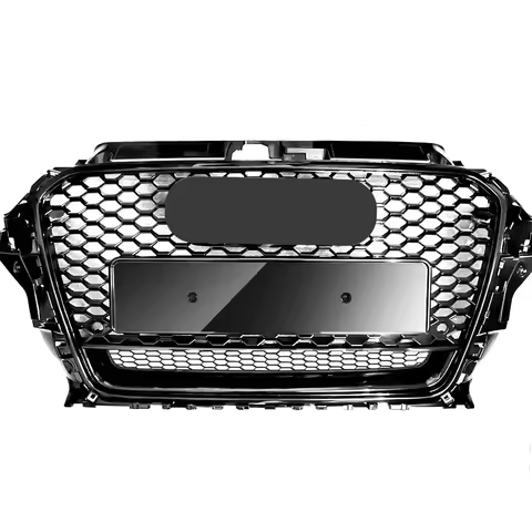 Honeycomb Grill Mesh for A3/S3 8V 2014 2015 2016 RS3 Style Hex Mesh Front Bumper Hood Grille