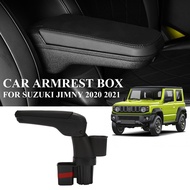 Car Storage Box PU Leather Central Armrest Box for Jimny JB64W JB74W 2020 2021 Interior Accessories