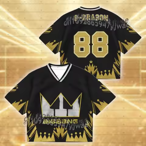 2026 Men Women's Bigbang G-Dragon Taeyang the Throne Returned Jersey Gift For Fans Plus Size Fashion