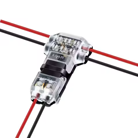 10pcs Wire Connectors 2 Pin 3 Way Wire Connector Low Voltage Universal Compact T Tap Wire Connectors