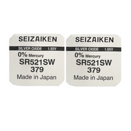 [SG] [2 Pieces] Seizaiken 379 SR521SW Silver Oxide Button Battery