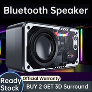 V1 Transparent Mecha Wireless Bluetooth Speaker Sound Light Rhythm Subwoofer TWS Stereo Cyberpunk De