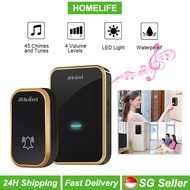 Wireless Doorbell Waterproof Self-Powered Smart Door Bell Home Cordless Ring Dong Chime Timbre Calling 无线门铃